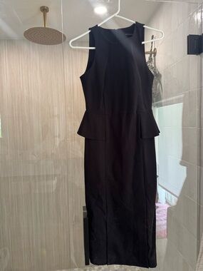 Classic Black Peplum Dress